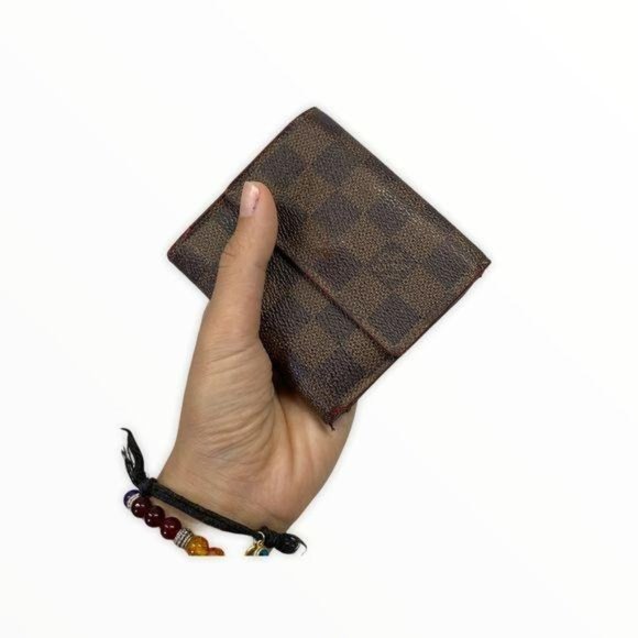 Authentic Louis Vuitton Wallet Damier Azur Leather LV Vintage - Picture 10 of 11